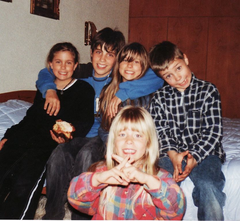 v.l.n.r.: Cristiana Cousin Mirco, Michela, Tamina (u.) und Giorgio