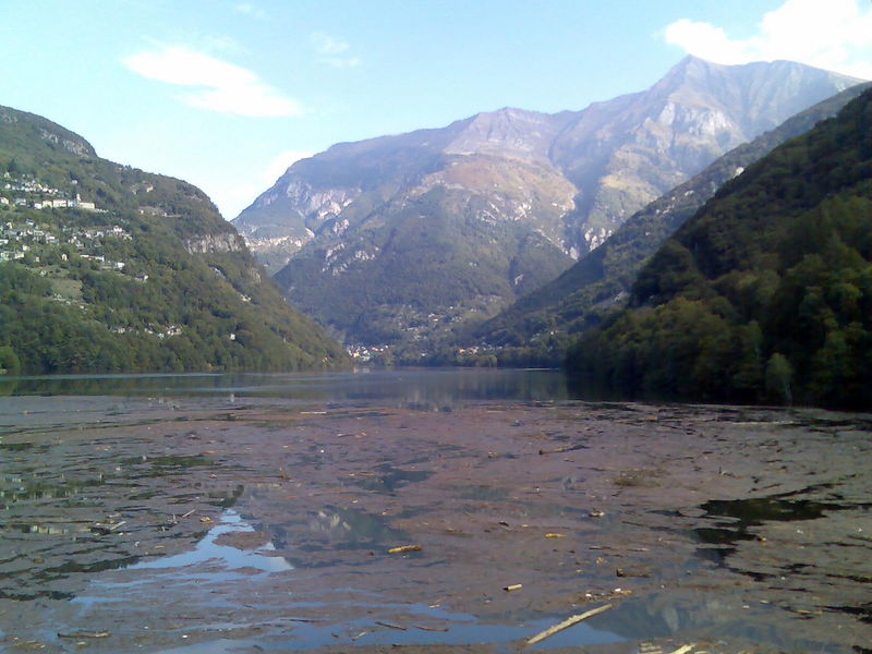 Gordola, Stausee - Blick Richtung Verzasca-Tal