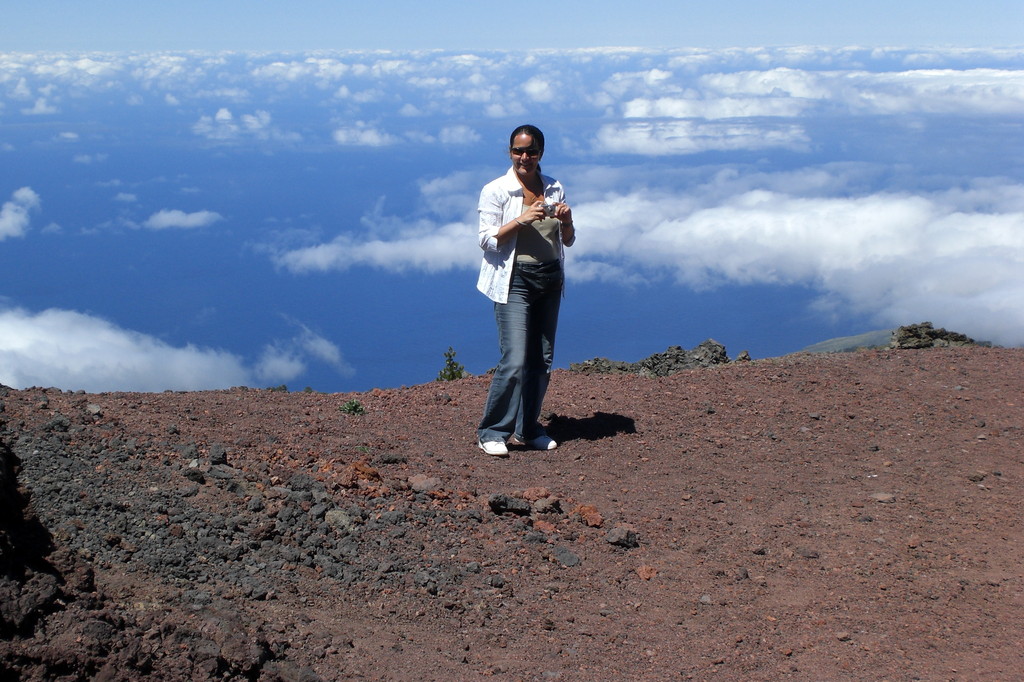 Caldera de Taburiente (bis 2426 m. ü. M.); hier etwa auf 2300 m. ü. M.