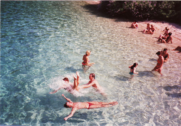 Badehalt auf Skorpios (Isl. Skorpios, Onassis)