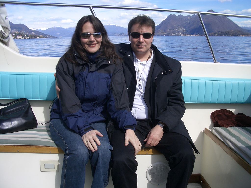 Suzi und Sili auf der Überfahrt zur Isola dei Pescatori