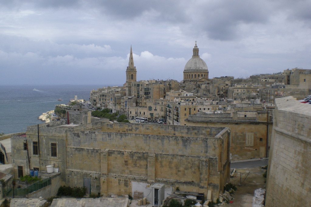 Insel Malta: Hauptstadt Valletta; Blick von Westen auf einen Teil der Halbinsel