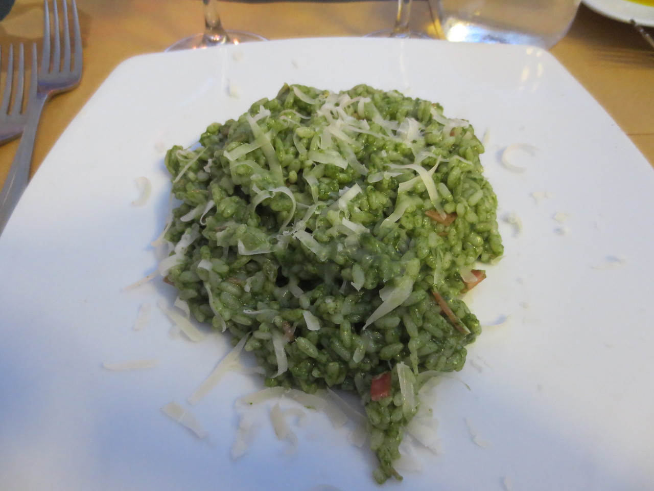 Ristorante La Vite (Soci/Ar): Risotto con Spinaci e Prosciutto Toscano