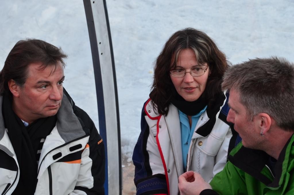 Panorama-Bar Engstligenalp (v.l.n.r.: Silvano, Suzanne, Norbert)