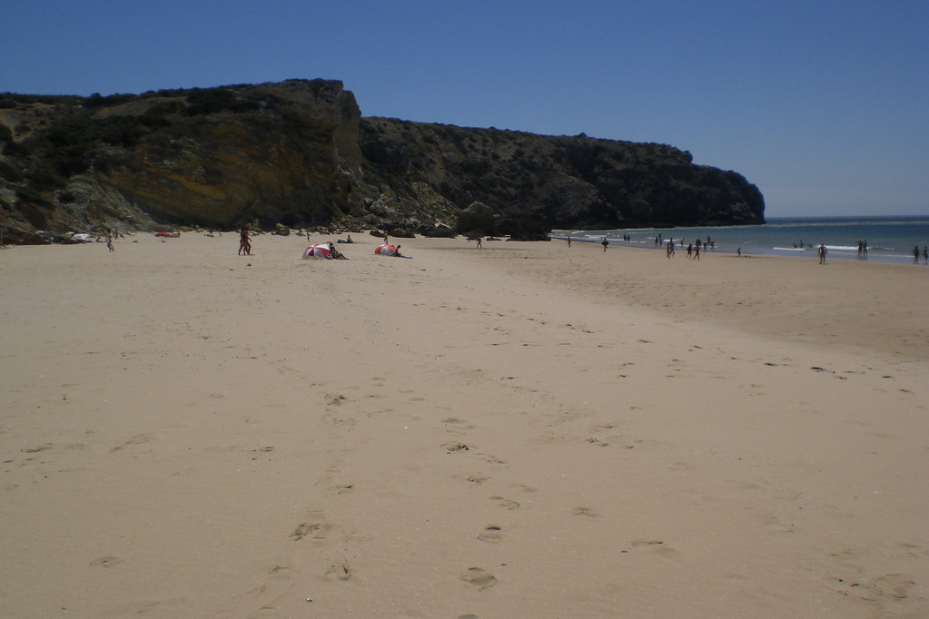 Raposeira, Hortas de Tabual: Praia do Zavial (Strand von Zavial); unser bevorzugter Badestrand
