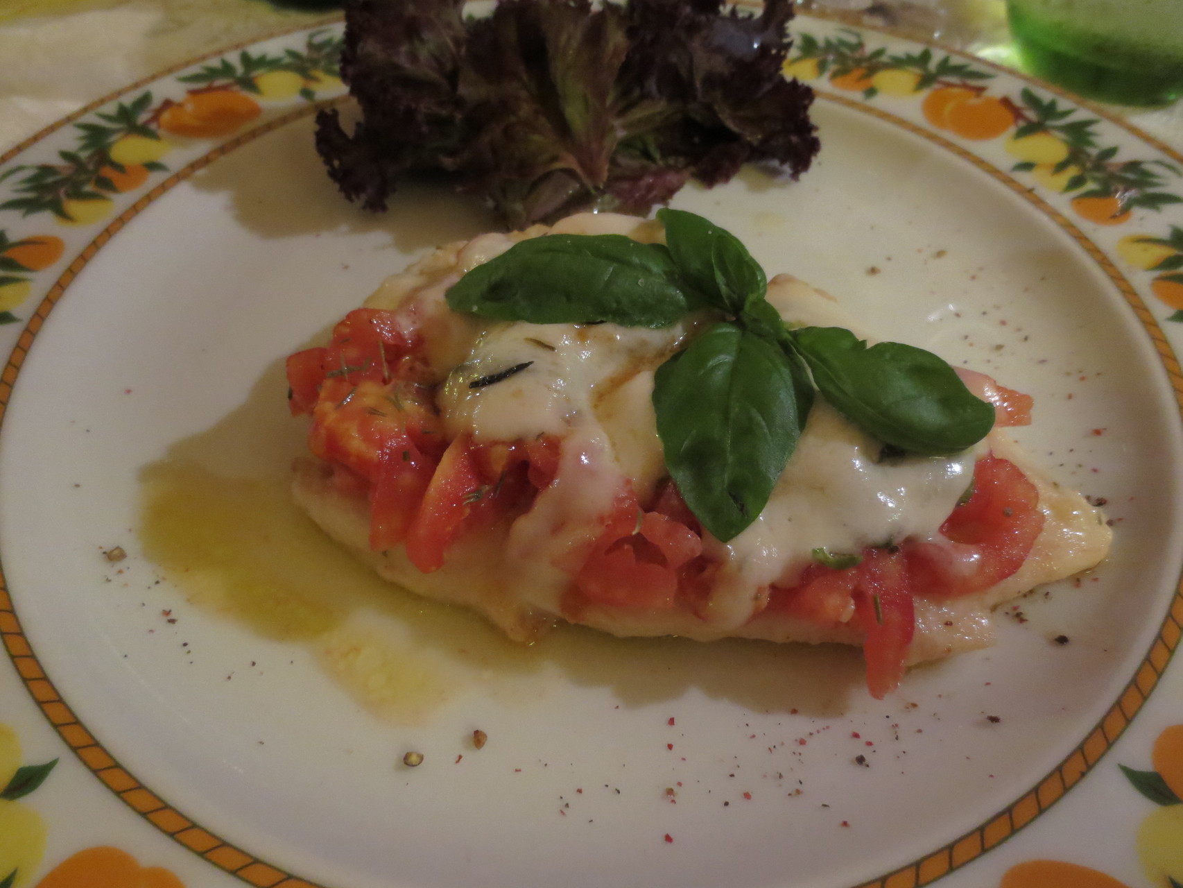 "L'Antica Cantina Poppi" - Ristorante nel centro storico di Poppi: Tolles Gourmet-Restaurant im Zentrum von Poppi, ...hier im Bild die Hauptspeise "Petto di pollo pizzaiola"
