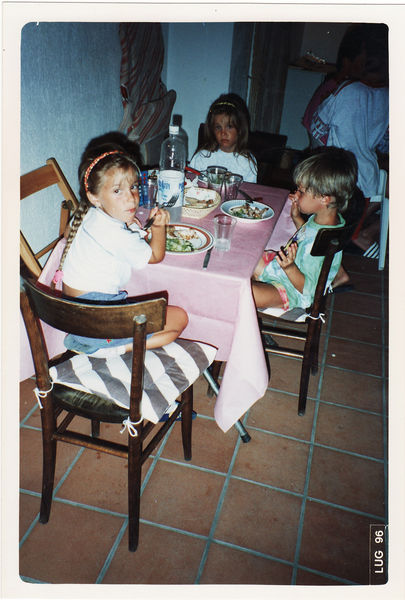 ...beim Abendessen auf der Westterrasse