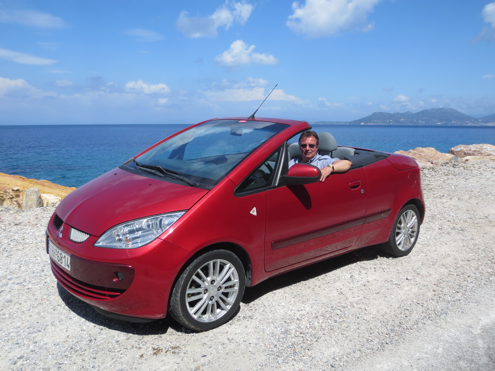 Unser Mietwägelchen.., ein Mitsubishi Colt CZC Cabriolet. Hat uns gute Dienste erwiesen!