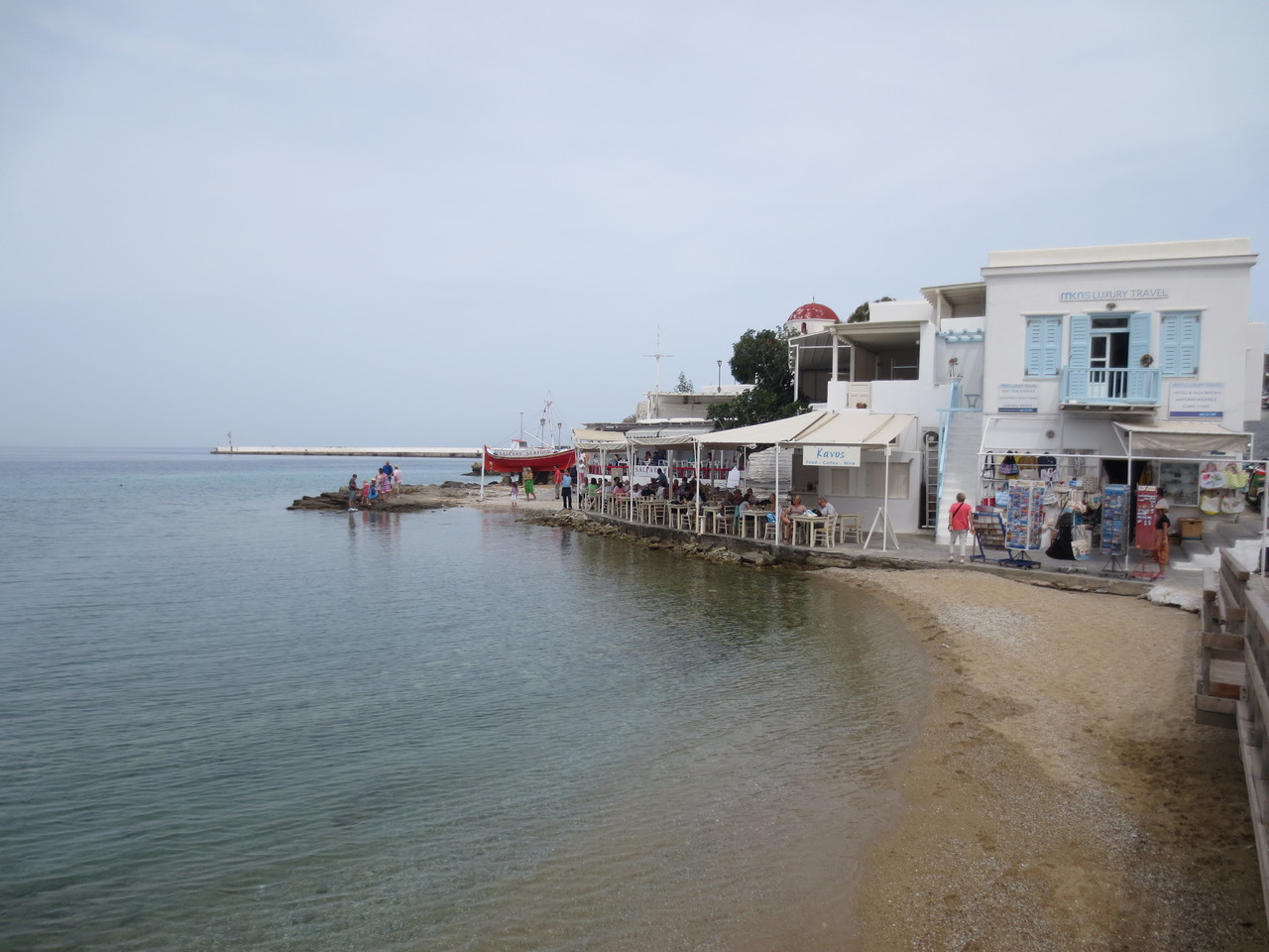 Tavernen-Idylle auf Mykonos direkt am Meer..., am Rande der Stadt Mykonos