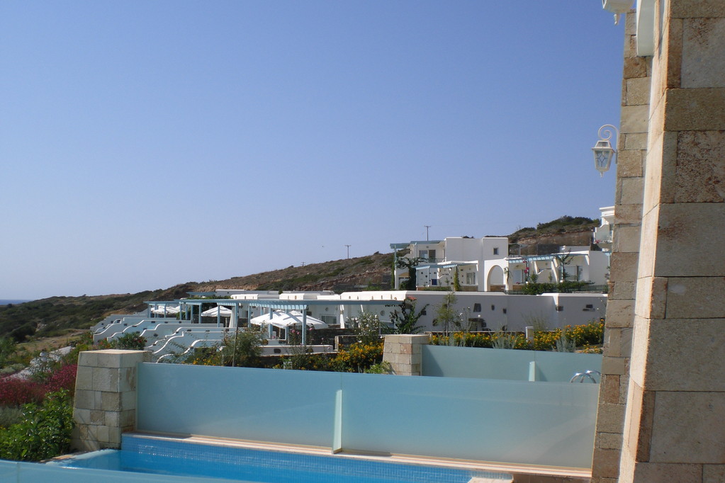 Lachania-Beach (Atrium Prestige Hotel & Spa): Blick vom Hotelzimmer aus Richtung Westen
