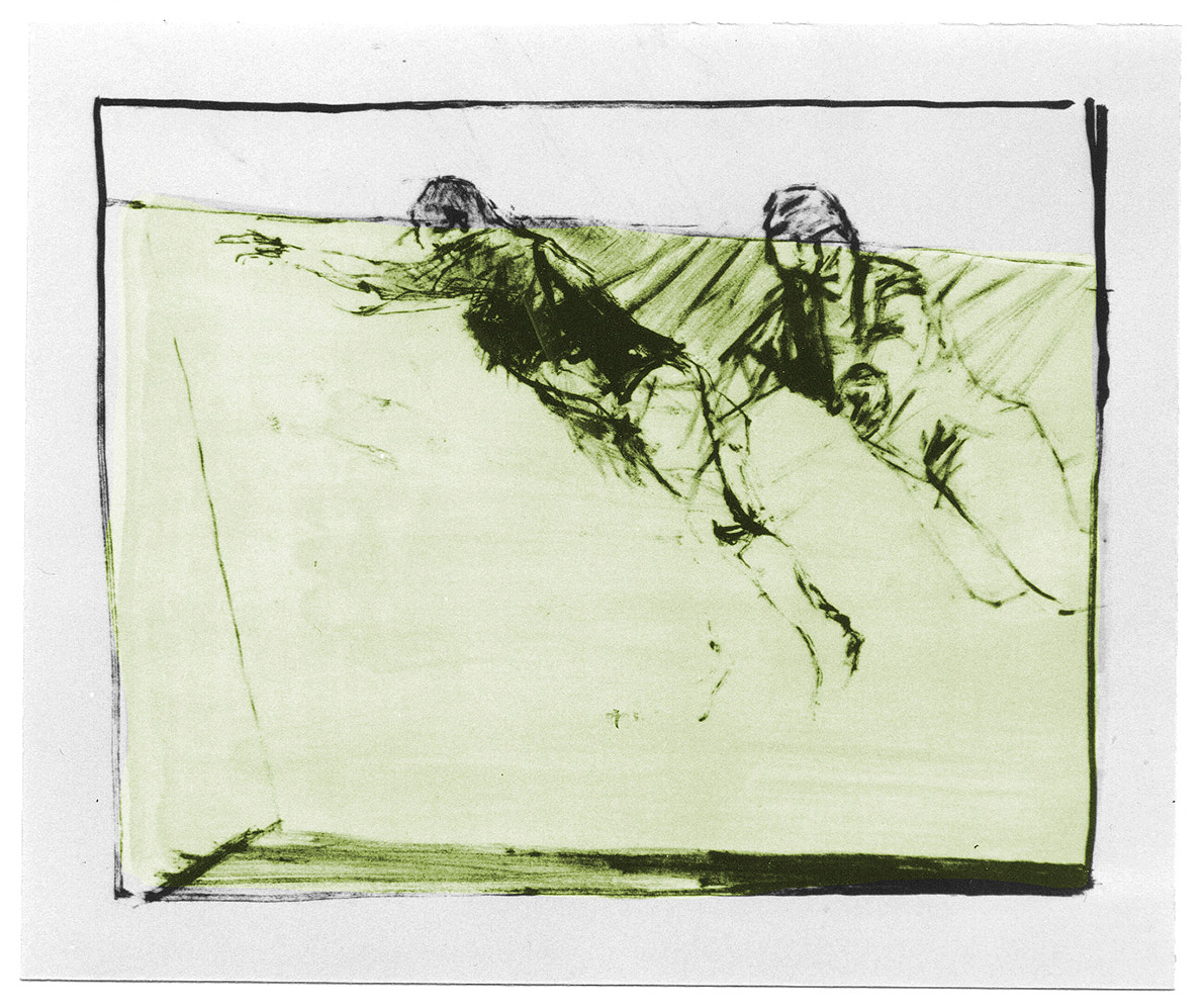 Lithographie „Schwimmer V”, Format 38,5 x 53 cm