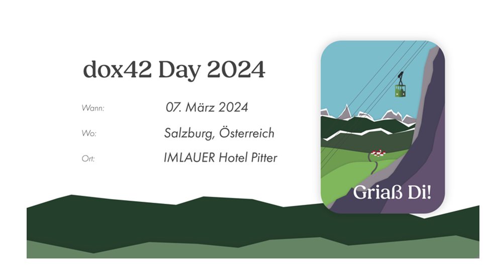 Erleben Sie den dox42 Day 2024 live am 7. März 2024 in Salzburg, Österreich!