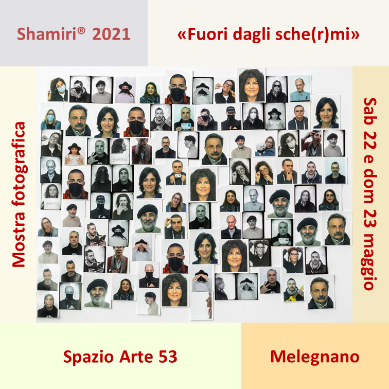 Fotografia di gruppo dei partecipanti a Shamiri® 2021 ispirata all'opera di Franco Vaccari