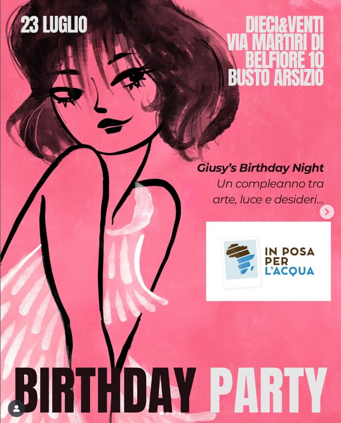 La locandina dell'evento Birtday Party, inventato da La Psicologa in Guepiere per Il pozzo dei desideri