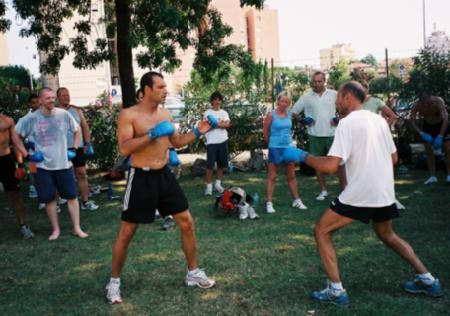 Kumite drills outside in the Italian Sun!