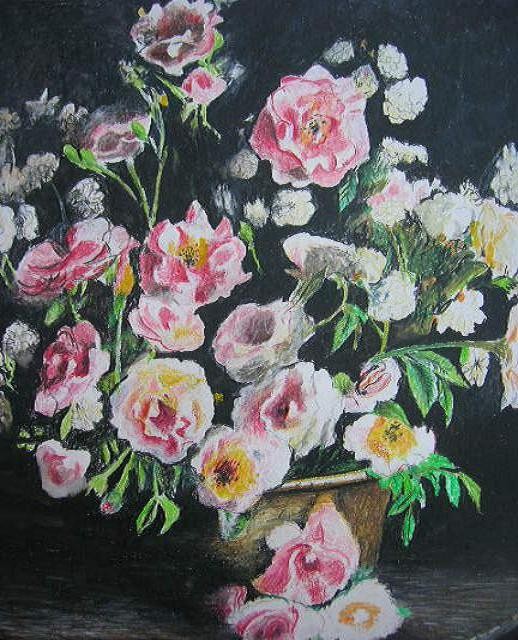 ROSES ANGLAISES N°3  300 X 300  -  2001
