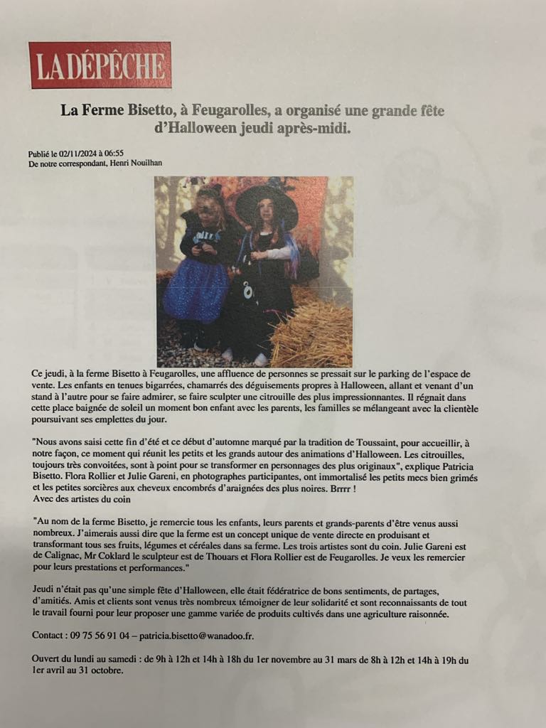 Halloween à la ferme