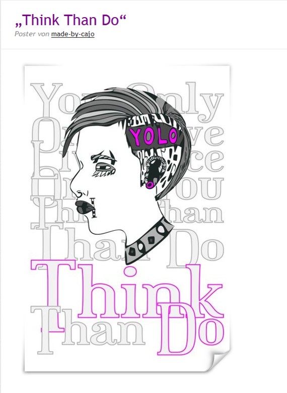 Think than do als Poster