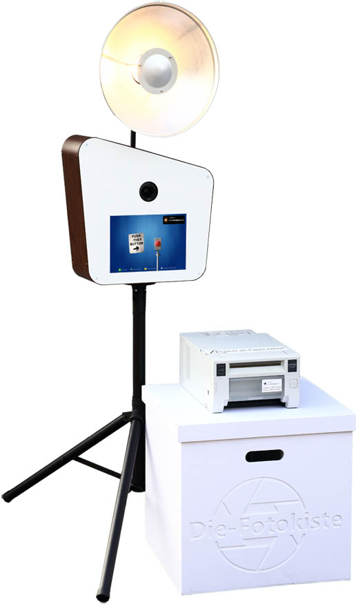 Fotobox augebaut mit Drucker