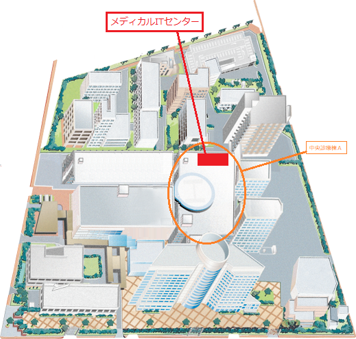 名古屋大学医学部附属病院メディカルITセンターアクセス図