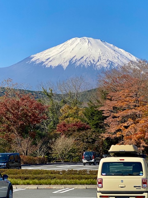 秋の富士を眺めながら