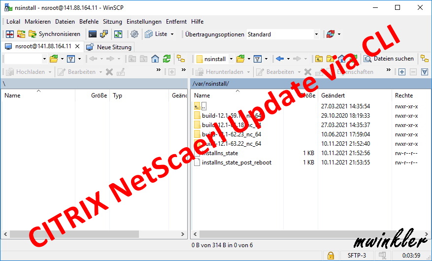 Citrix NetScaler - Update via CLI