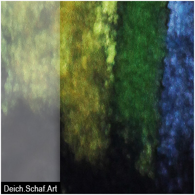 Schal - Filz auf bemalter Seide - Detail
