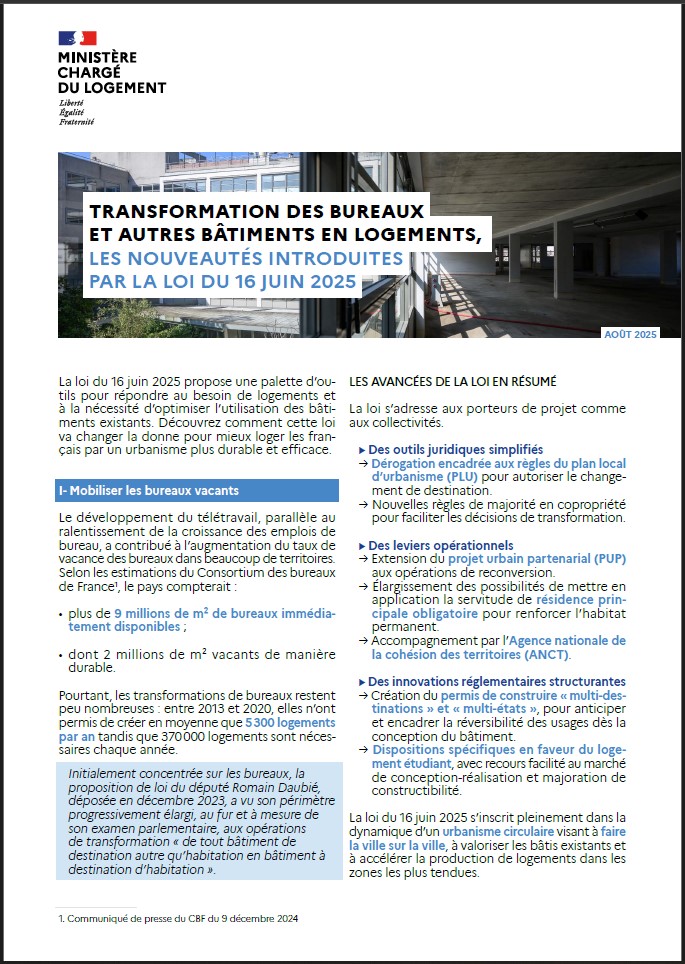Lettre d'actualité du droit de l'urbanisme - septembre 2025