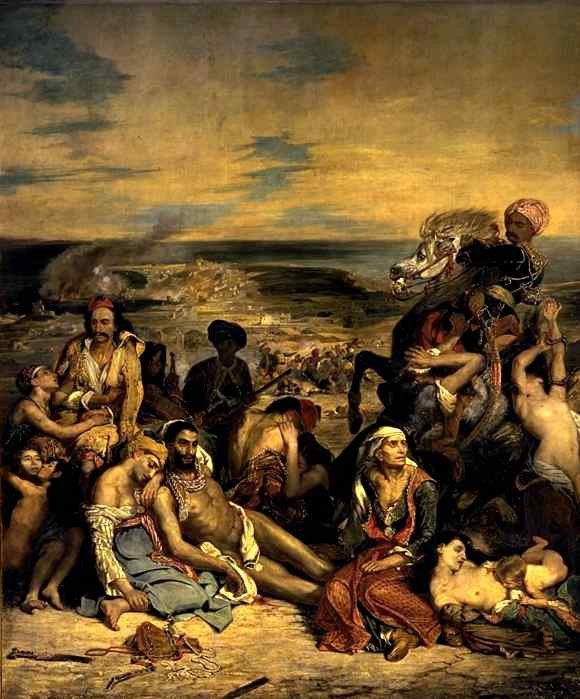 Scènes des massacres de Scio, Delacroix,1824
