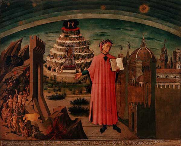 Dante expliquant la Divine Comédie 1465 Domenico Di Michelino