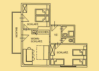 Plan Appartement Typ D1