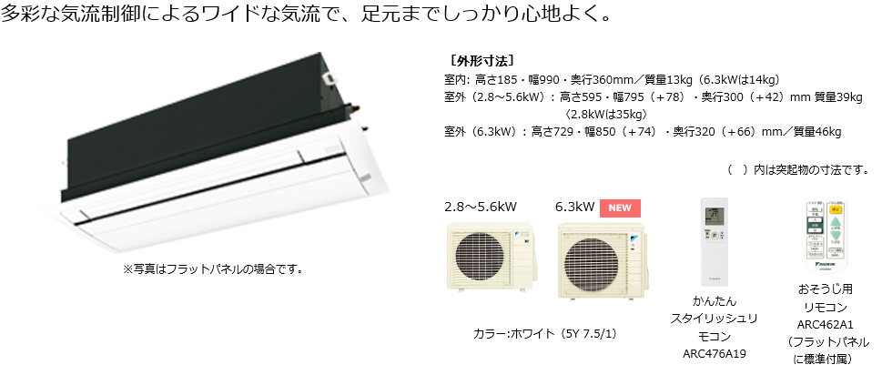 ダイキン、日立、三菱電機などのハウジングエアコンも京都のでんきの大京に工事、販売、点検、修理おまかせください。