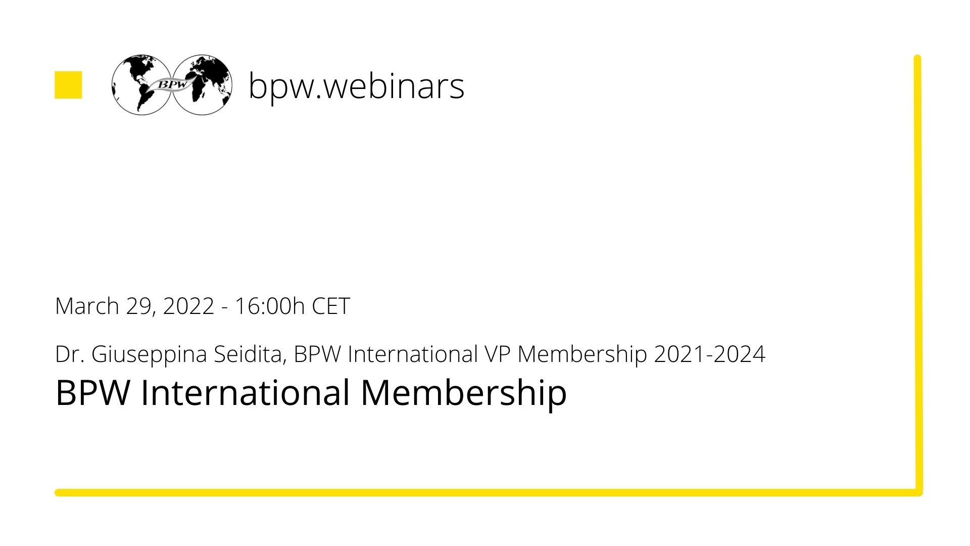 bpw.webinars - Video "BPW International Membership"