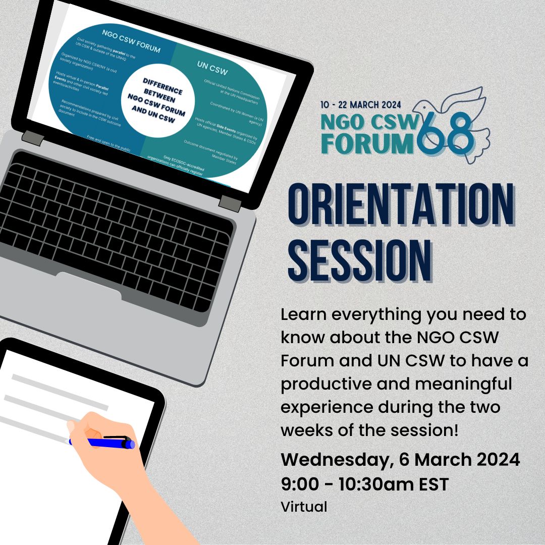 NGO CSW68 Forum - Orientation Session - Register now!