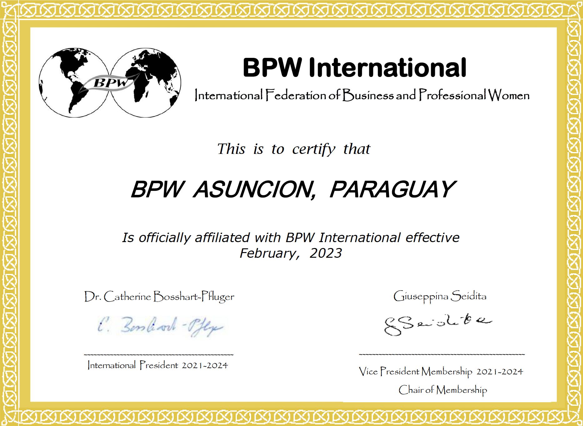 New Affiliate Club - BPW Asunción, Paraguay