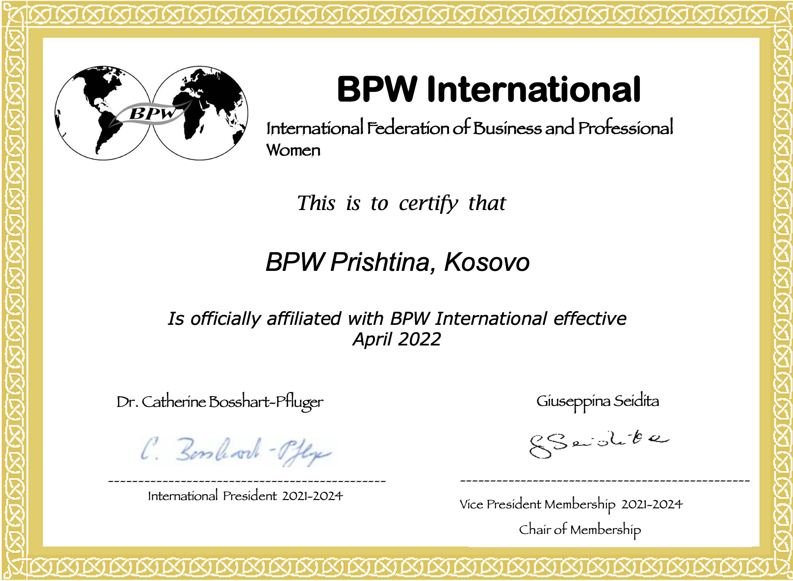 New Affiliate Club - BPW Prishtina, Kosovo