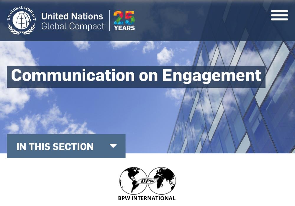 BPW International – Communication on Progress (CoP) 2023–2025