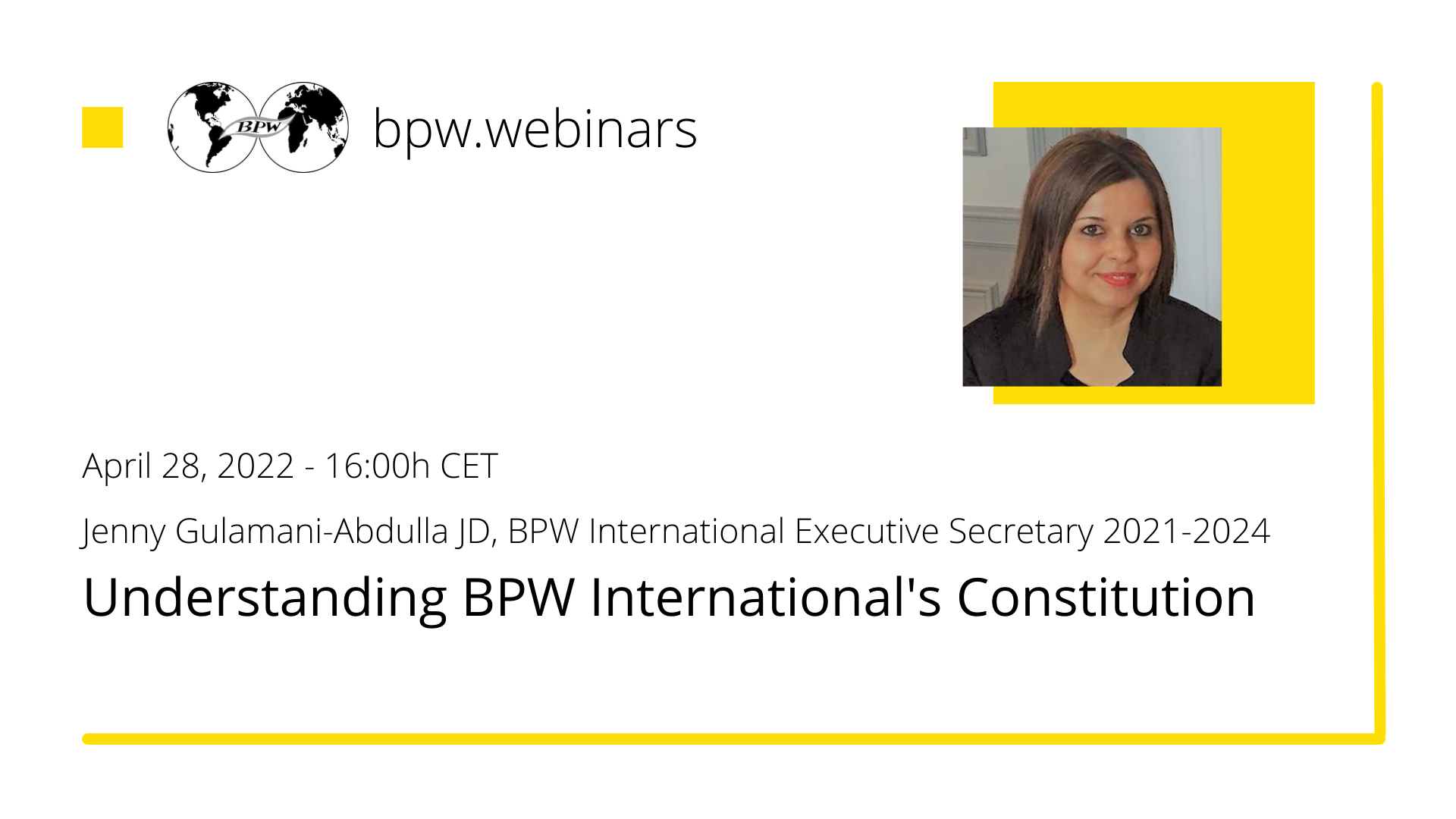 Video from Webinar "Understanding BPW International's Constitution"