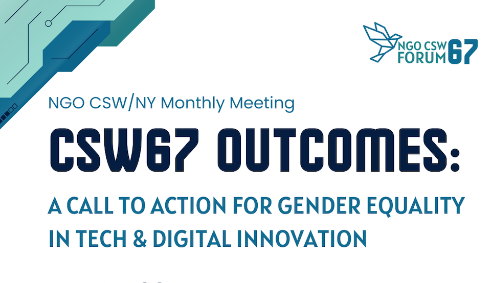 NGO CSW/NY - Debriefing on the outcomes of CSW67 - 20 April 2023