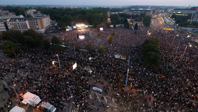 More than 65,000 people attended a concert against racism and neo-Nazis in Chemnitz