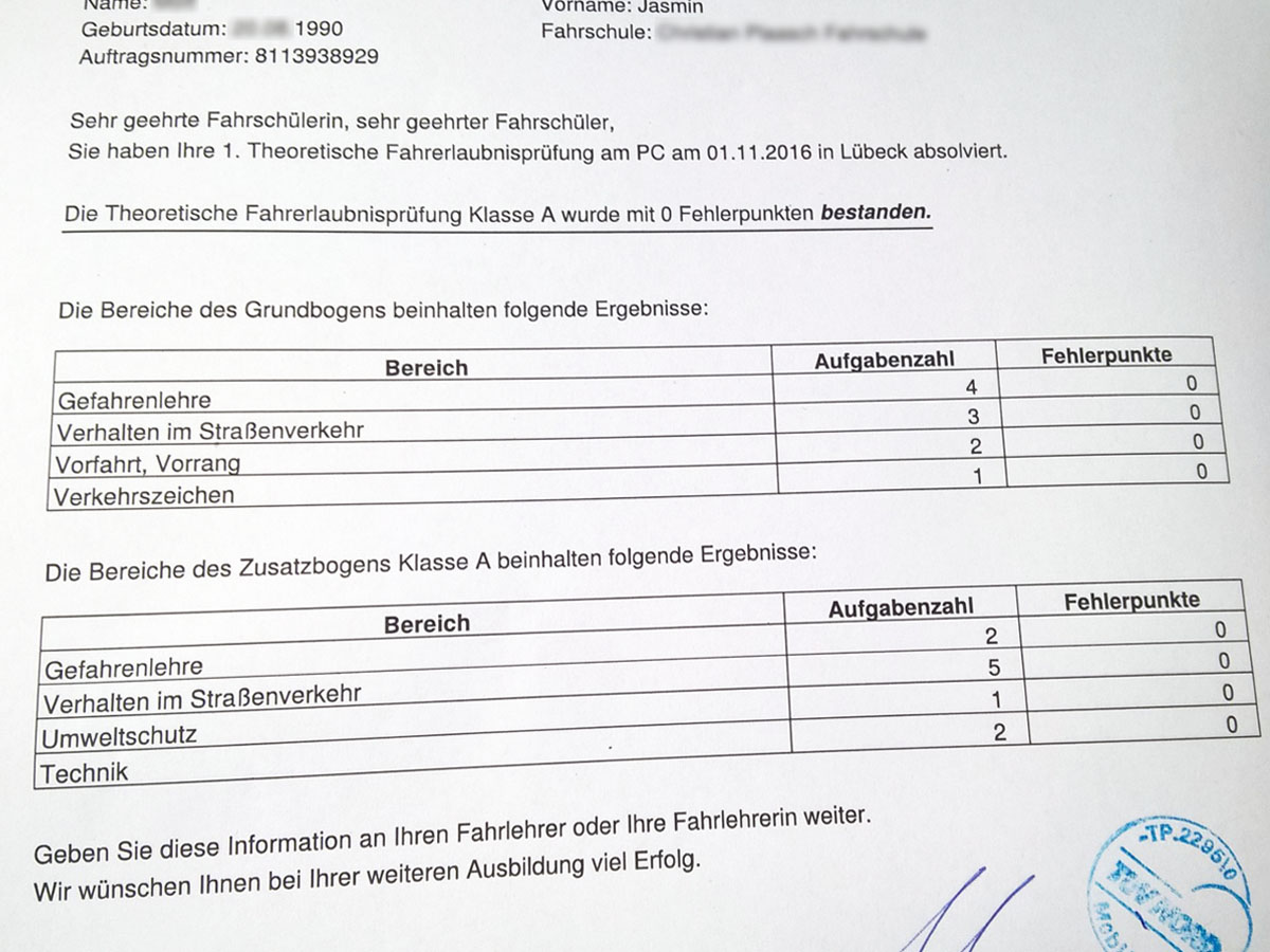 Theorieprüfung - ChiRider