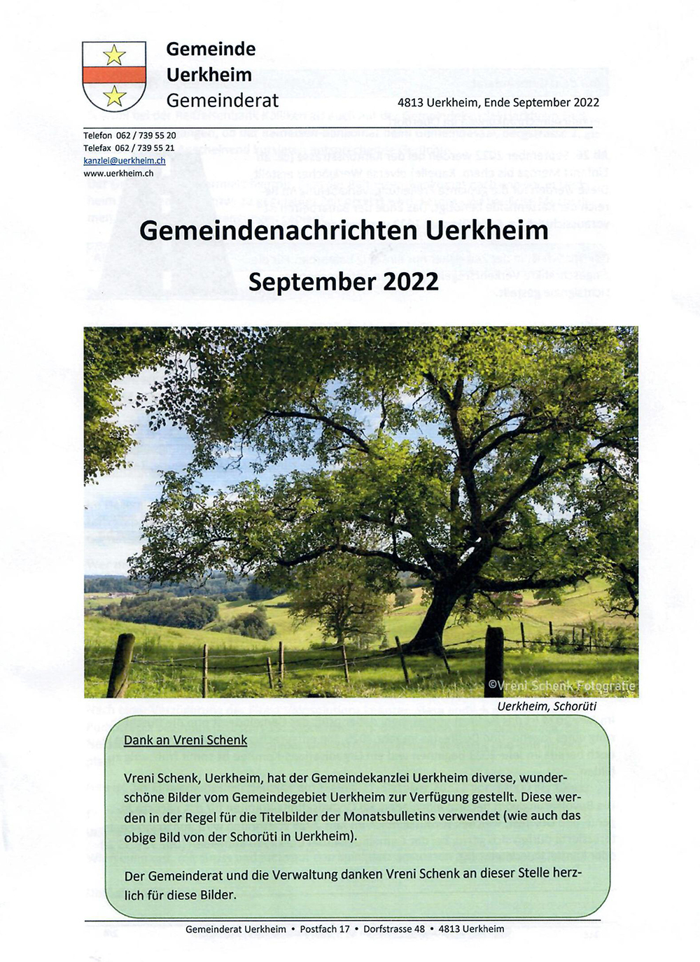 Gemeinde Uerkheim September 2022