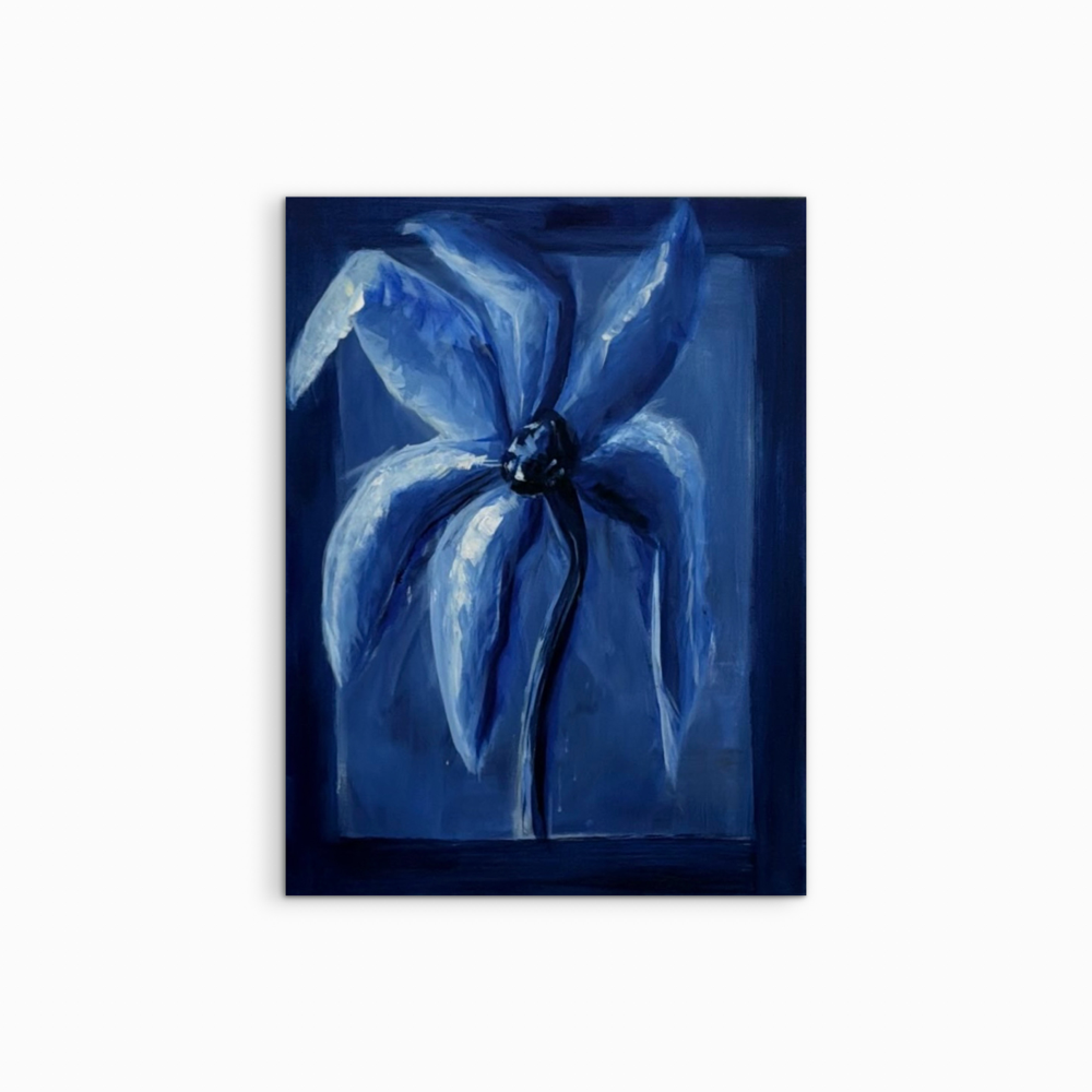 Acrylbild monochrom blau