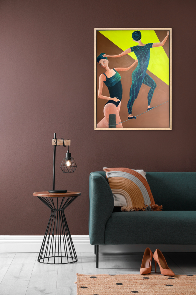 Acrylbild mit zwei Personen