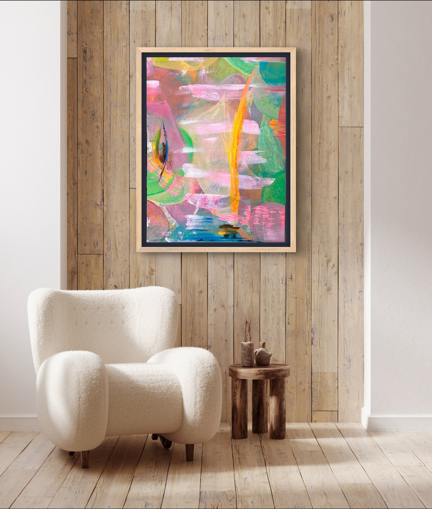 Abstraktes Acrylbild