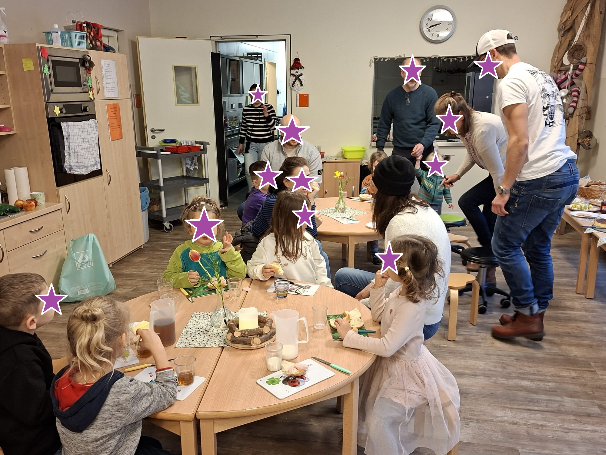 gemeinschaftliches Frühstück mit den Eltern