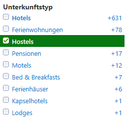 hotel suchmaschine für hostels