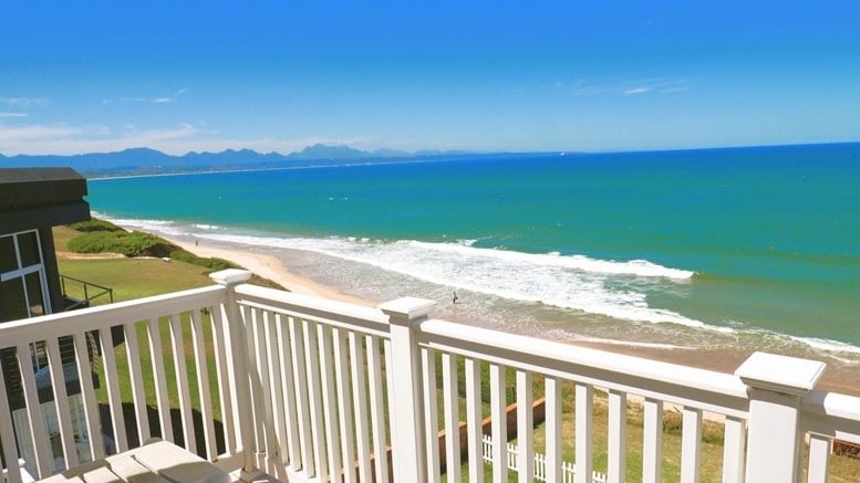 Wo an der Garden Route übernachten? Mein Balkon im Marine Manor