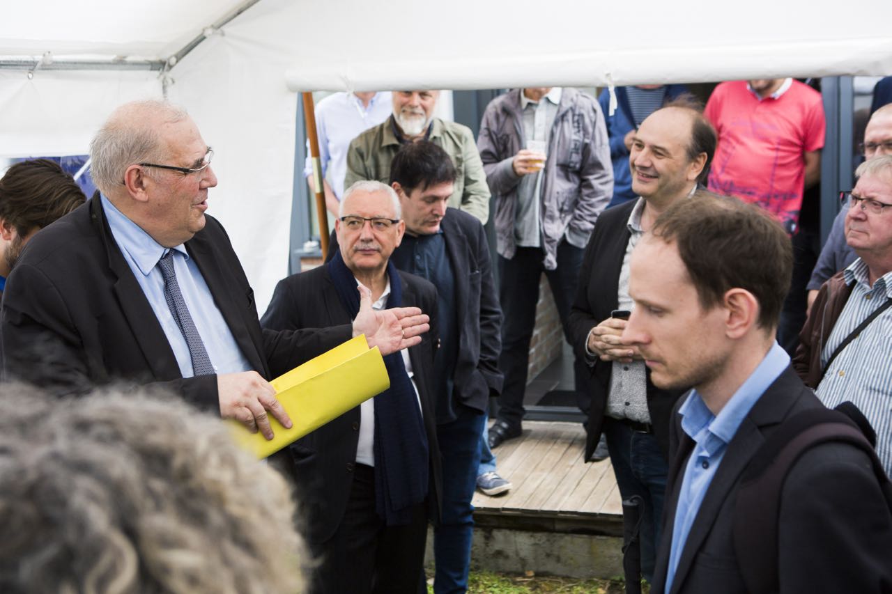 Nicolas Curien, membre du CSA, prend la parole pour célébrer la première année du DAB+ à Lille et dans les Hauts-de-France