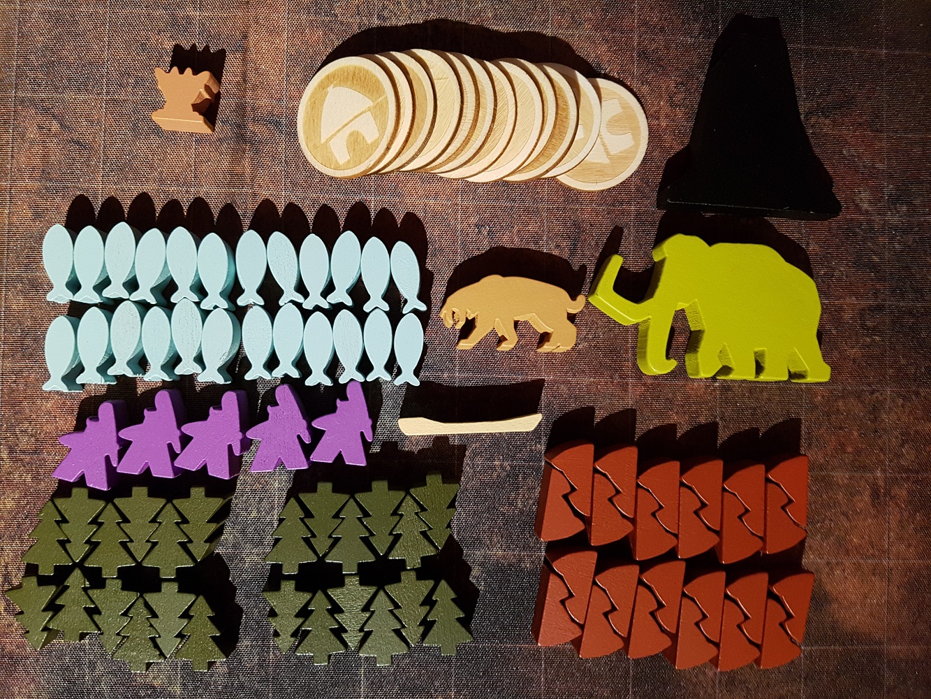 Holz-Meeples aus der Deluxe Upgrade Box